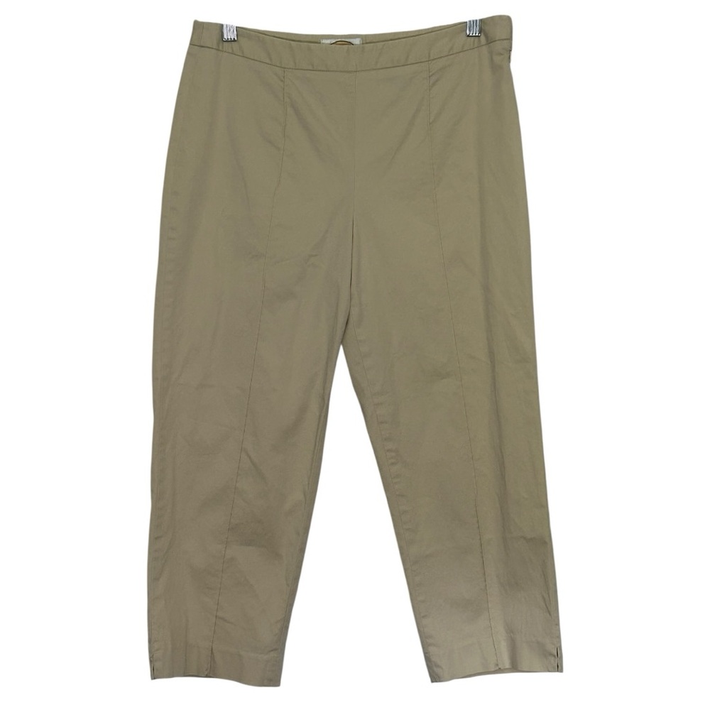 Talbots Women’s Tan Flat Front Capri Pants Sz 8P